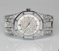 Mens Custom Fully Ice out Bling Round Icy Watch Iced Cz Quality Stainless Steel