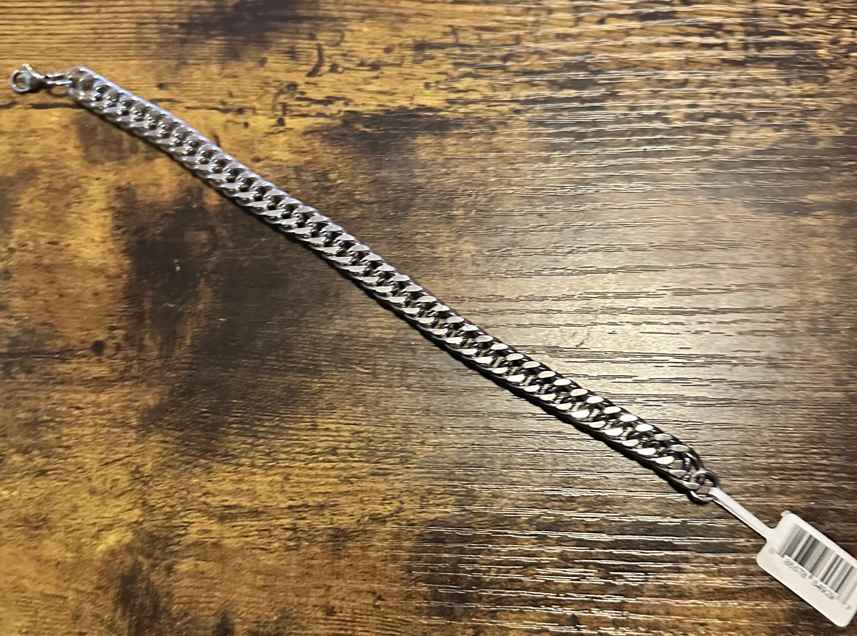 Invicta 7" stainless steel cuban link bracelet