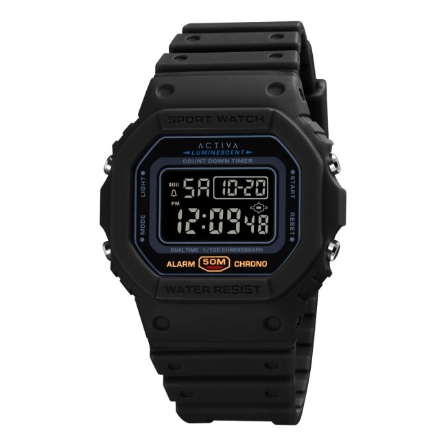 Activa Retro X Invicta Men's Digital Watch - 49mm, Black (ACW1628-002)