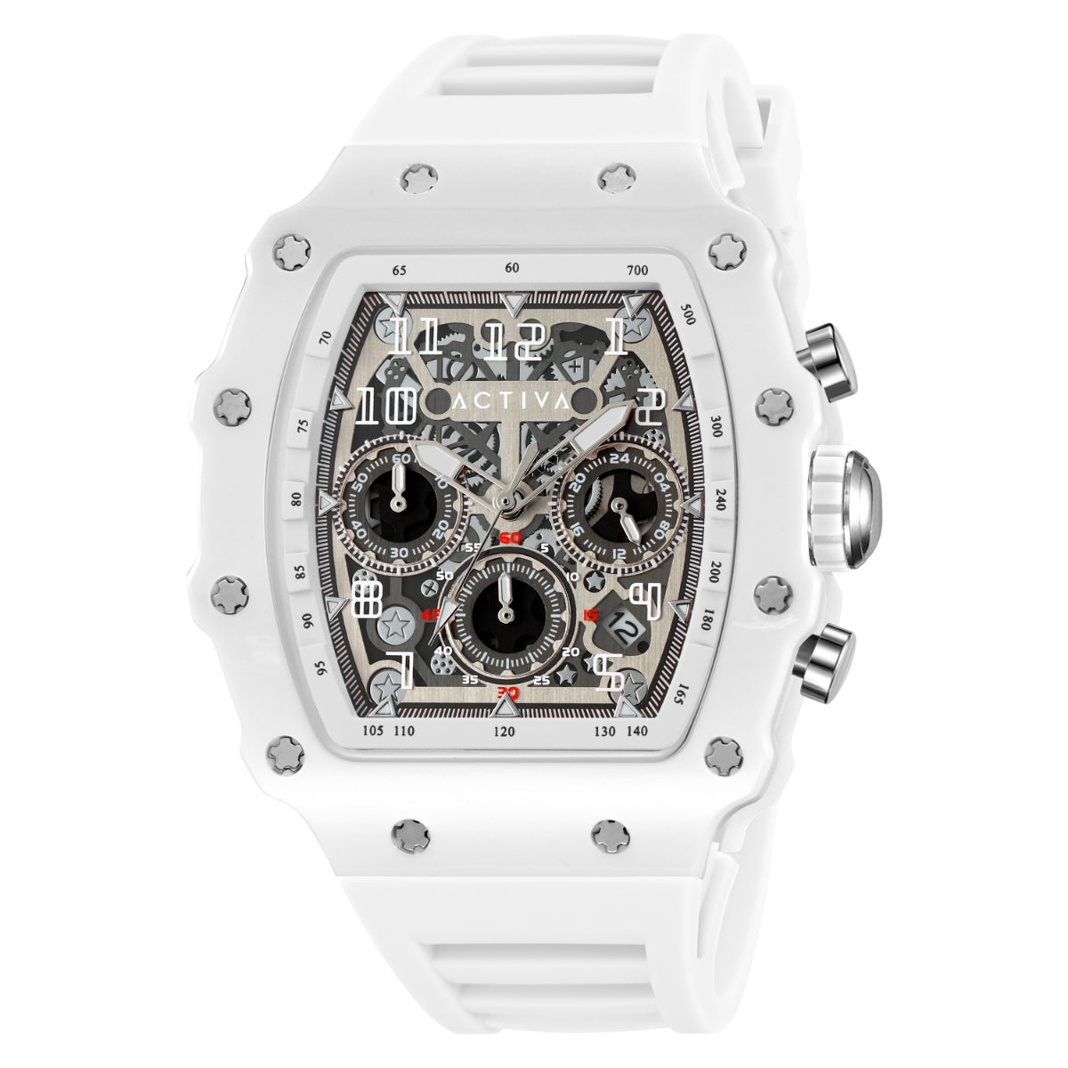 Activa Fury X Invicta Men's Watch w/ Skeleton Dial- 44.3mm, White (ACW2305-006)