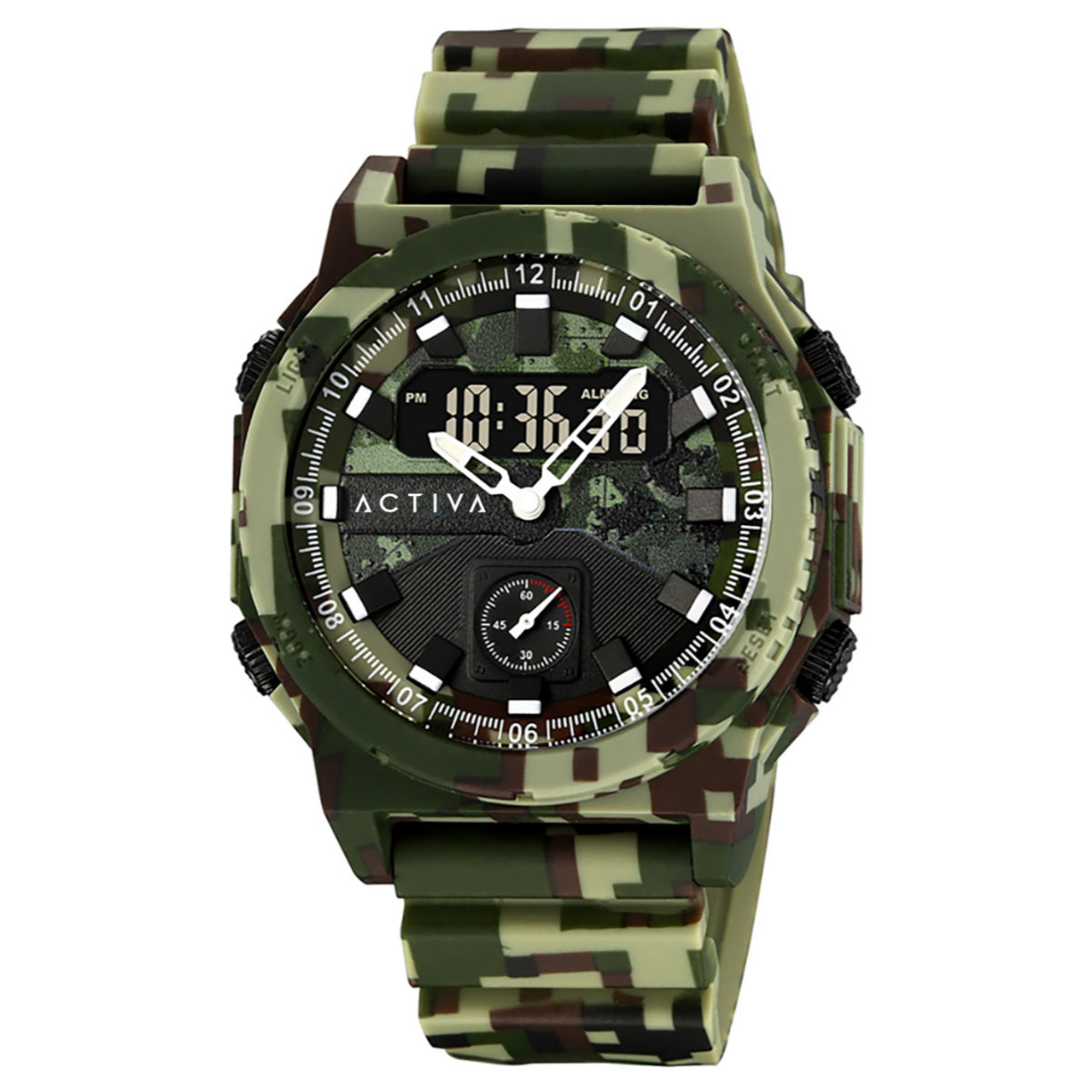 Activa X Invicta Men's Digital Watch - 47mm, Camouflage, Green (ACW2355-004)