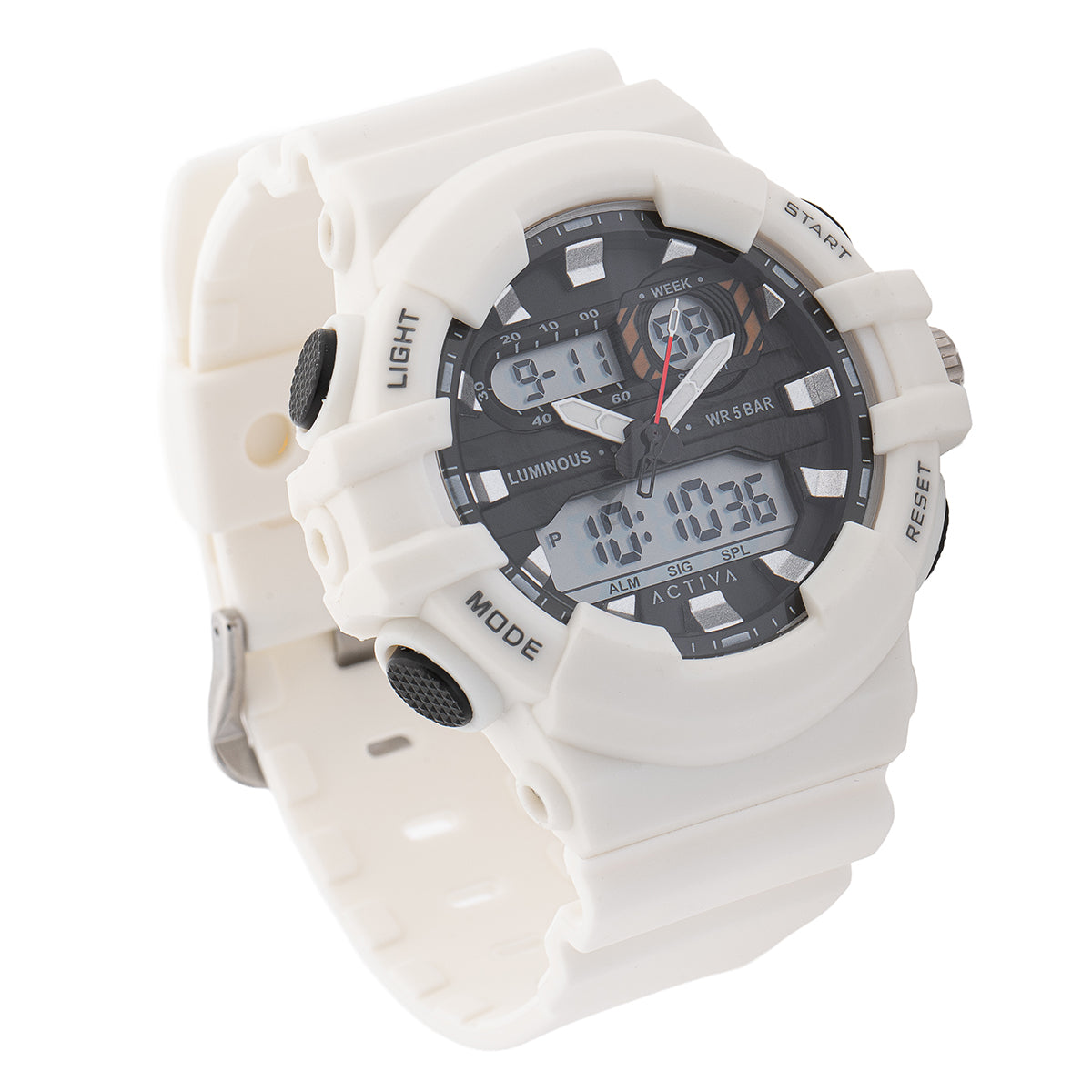 Activa Pixel X Invicta Digital Men's Watch - 50mm. White (ACW496-002)