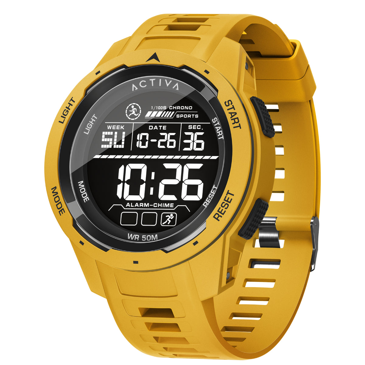 Activa Ranger X Terrain Invicta Digital Men's Watch - 45mm, Yellow (ACW8105-003)