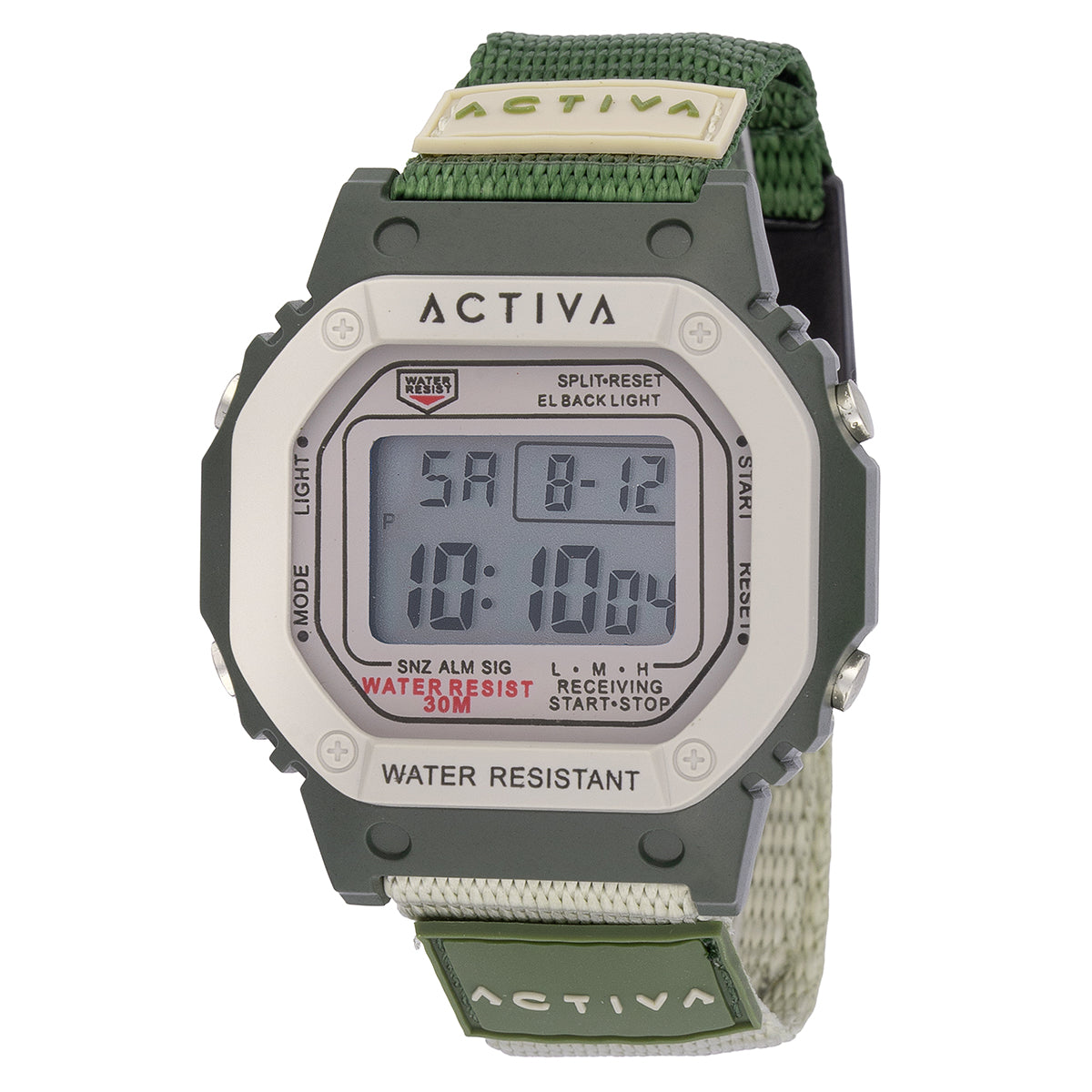 Activa Spectra X Invicta Digital Unisex Watch - 44.5mm, Olive Green, Tan (ACWF001)