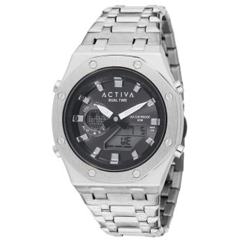 Activa X Invicta Digital Unisex Watch - 45.5mm, Silver (ACWM303-004)