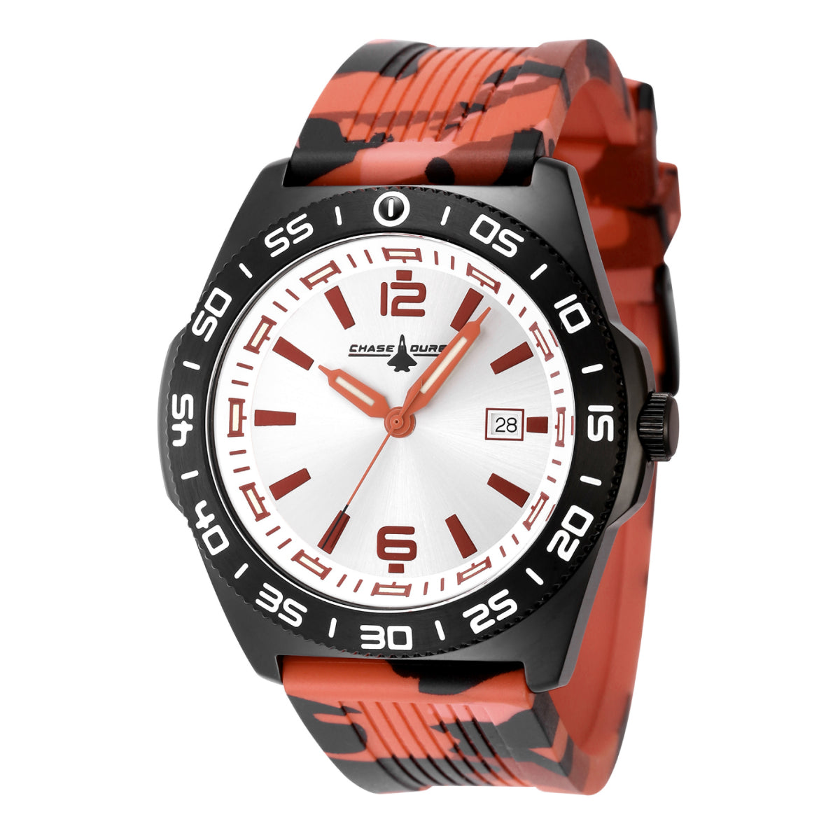 Chase Durer Men's Watch - 45mm, Camouflage, Orange (CDW-0174)